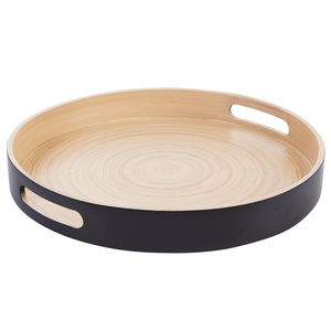 Dernier modèle de table d'appoint ronde en bambou naturel Plateau de service en bois de haute qualité pour la maison Accessoires de cuisine à bas prix - Product Image 1