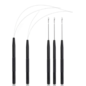 Agujas de Gancho Profesionales Personalizadas de Acero Inoxidable para Instalar y Retirar Extensiones de Cabello, Juego de 5 Piezas - Product Image 1