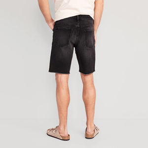 กางเกงยีนส์ขาสั้นของผู้ชายกางเกงขาสั้นแบบวินเทจทรงเรียวดีไซน์แบบย้อนยุคแบบลำลอง - Product Image 4