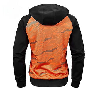 Venta al por mayor personalizada con cremallera ropa de calle con cremallera doble cremallera Polar peso pesado Sudadera con capucha hombres sudaderas con capucha - Product Image 2