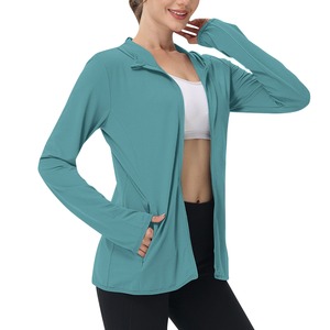Top de Yoga Personalizado Transpirable de Spandex/Nailon, Talla Grande, Chaquetas de Fitness para Mujer, Media Cremallera, Manga Larga, Ropa de Entrenamiento Cómoda - Product Image 3