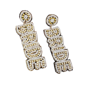 Pendientes Colgantes con Bordado, Joyería Clásica de Perlas de Semilla Inspirada en la India para Mujeres, Niñas y Novias - Product Image 2