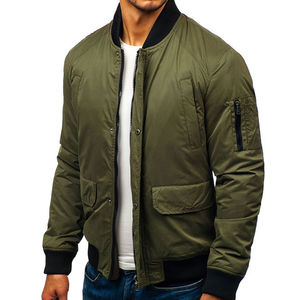 Top Trending Men's Bomber Jacket Cómodo Transpirable Lona Logotipo personalizado y Tamaño Precio Chaqueta para hombres - Product Image 2