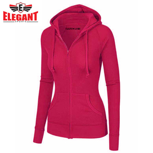 Women Zipper Style Multi Color <b>Fleece</b> <b>Hoodies</b> With Pocket Your Own Logo Design Women <b>Hoodies</b> by ELEGANT SPORTS - Product Image 3