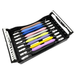 Juego de 10 Uds. De instrumentos de relleno de compuesto Dental LM Arte, juego dental de silicona de acero inoxidable, instrumentos quirúrgicos - Product Image 4