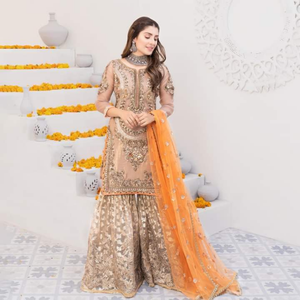 Attrayant mariée brodé fête femmes Gadara robe indien et pakistanais brodé attrayant fête porter des robes pour les femmes - Product Image 2