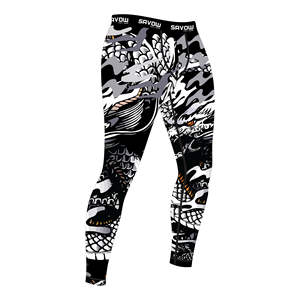 Hommes Compression Fitness Full High Shorts Slim Fit Fashion Sports Printed Sublimation Printed Tights Leggings - Product Image 1