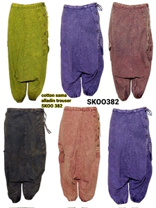 กางเกงผ้าฝ้ายสไตล์โบฮีเมียนเอวยืดได้ผ้าระบายอากาศได้ดีดีไซน์กรดซักได้คุณภาพสูงสำหรับฤดูร้อน - Product Image 3