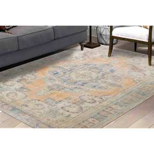 Tapis personnalisé de style vintage : accent moutarde, tapis antidérapant, tapis en chenille - Product Image 1