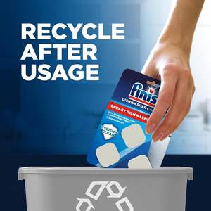 Finish, Limpiador para Lavavajillas, Pastillas para Lavado, 24 Unidades, Paquete Grande (3 x 8 paquetes), Limpia los Lugares Difíciles, 100% Más Eliminación de Grasa - Product Image 3