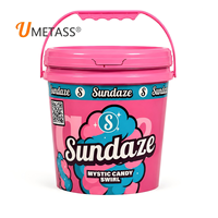 Seau en plastique PP de haute qualité, cylindrique, 1L, 5L, 10L, 15L, vide, de qualité alimentaire, durable, recyclable, avec couvercle, pour emballage alimentaire et glaces
