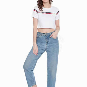 Camiseta Corta para Mujer, Diseño de Moda, Informal, Veraniega, Transpirable, Ligera, Cómoda - Product Image 5