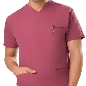 Haut de blouse médicale léger pour hommes, uniforme médical à manches courtes, tenue professionnelle pour clinique, fournisseur OEM sous marque privée - Product Image 4