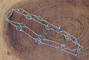 Collier en argent Sterling 925 fait à la main de créateur pierre précieuse améthyste verte naturelle bijoux fins chics pour femmes mariages personnalisés - Product Image 4