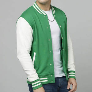 Chaqueta Universitaria de Béisbol Personalizada para Hombre con Mangas Largas, Cuello Alto, Tela de Lona, Logotipo Frontal - Venta al por Mayor - Product Image 4