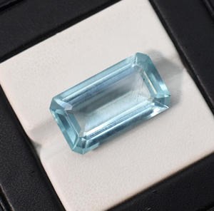 หินวันเกิดเดือนมีนาคมอัญมณีแปดเหลี่ยมเพชรพลอยธรรมชาติพลอยสีฟ้าขนาดใหญ่อัญมณีหลวมสำหรับการประยุกต์ใช้เครื่องประดับ - Product Image 2