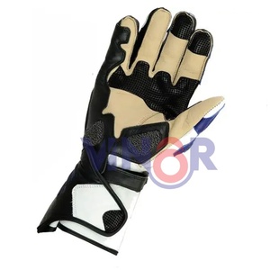 Gants de moto en cuir durables avec compatibilité tactile, respirants et coupe-vent pour la conduite en extérieur - Légers et unisexes - Product Image 3