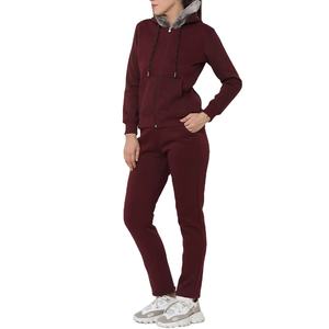 Women Sports With fur Tracksuit Set Long Sleeve Hoodie and Sweatpants Warm Training Gym Running Casual <b>Wear</b> - Product Image 1