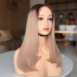 Perruque Bob Ombrée en Cheveux Humains Vietnamiens 100% Naturels, Prix de Gros Usine, Perruque Frontale en Dentelle 2025 - Product Image 6