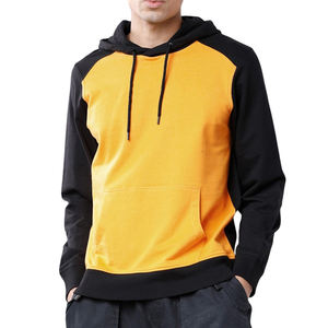 Sweat à capuche personnalisé pour hommes à blocs de couleurs Pull-over à manches raglan Sweat-shirt en polaire OEM Streetwear décontracté avec poche kangourou - Product Image 1