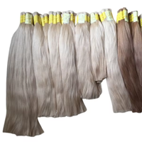 Extensions de cheveux vierges Remy vietnamiens en gros, double trame, 100g/paquet # 613 # 60 mèches blondes claires sans produits chimiques en vrac