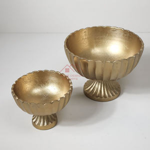 Antique Gold Finished Brass Metal <b>Vase</b> - Product Image 5