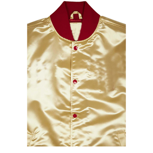 OEM moda personalizada satén Varsity chaqueta béisbol bombardero estilo alta calidad Streetwear chaqueta para hombres y mujeres Unisex - Product Image 4