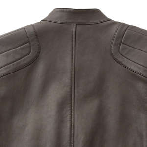 ขายส่งปี 2026 แจ็คเก็ตหนังซิปคุณภาพพรีเมียมแท้ 100% รับสั่งทำตามแบบ พร้อมปักโลโก้ แจ็คเก็ตหนังแฟชั่น - Product Image 5