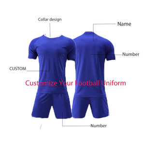 Maillot de football personnalisé pour adulte avec nom d'équipe personnalisable, ensembles de football OEM à séchage rapide, 100% polyester respirant et léger - Product Image 2