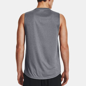 High quality OEM Workout <b>Sports</b> Fitness Custom <b>Men</b> Stringer Gym Tank Top With Split Breathable <b>men's</b> tank tops Customized - Product Image 2
