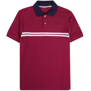 Camisas de Golf de Manga Corta para Hombre, de Alta Calidad, 100% Algodón, Tejido de Punto, Antiarrugas, Transpirable, con Botones, Estilo Casual - Product Image 1