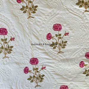 Cubrecamas de Algodón Estampados a Mano al por Mayor, Cubrecamas Acolchados de Algodón - Product Image 2