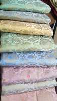 Tissu en soie brocart métallique sur mesure en or et couleurs vives pour coussin et canapé