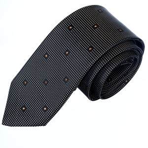 Corbata formal clásica de diseñador geométrico Jacquard para hombre 100% hecha a mano con su logotipo marca OEM ODM cadenas de suministro ágiles - Product Image 6