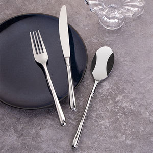 Customized Logo Flatware Set High-quality Stainless Steel <strong>Cutlery</strong> Set Hotel &amp; Restaurant Spoon Fork Knife Wholesale Tableware - Product Image 1