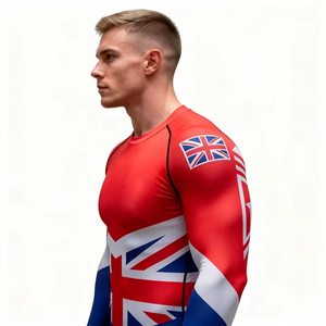 Camisetas Deportivas de Compresión Personalizadas para Hombre, Transpirables, Elásticas en Cuatro Direcciones, de Spandex/Poliéster, de Secado Rápido - Product Image 2