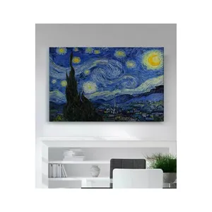 Fida Van Gogh La Nuit étoilée, ciel tourbillonnant, impression sur toile - Product Image 6