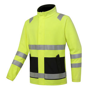 Customizable Logo Men's Winter Jacket Class 1 Hi Vis Safety Reflective Workwear Waterproof Reflective Safety Softshell Jacket - Product Image 4