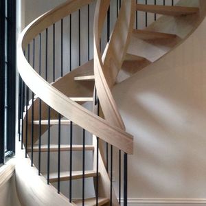 Kits d'escaliers préfabriqués compacts avec dimension de la poutre et garde-corps latéral de soutien pour un <span class=keywords><strong>escalier</strong></span> <span class=keywords><strong>en</strong></span> colimaçon circulaire intérieur - Product Image 3
