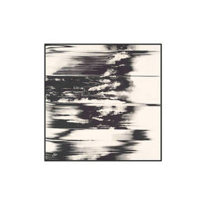 Off-White Black Polyester Twill Square Scarf with Brush Pattern - Product Image 1