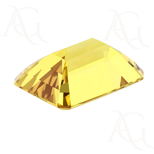 Pierre précieuse en vrac de taille octogonale en saphir jaune cultivé en laboratoire pour la fabrication de bijoux certificat de fusion de flamme de corindon créé - Product Image 3