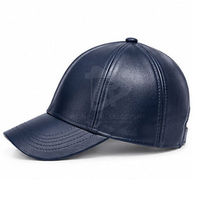 Chapeau en cuir lisse pour homme, décontracté, en cuir véritable, pour l'extérieur, avec sangle réglable, sur mesure, prix de gros - Product Image 3