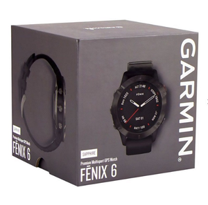 Reloj GPS Multideporte Fenix 6X 6S Pro Edición Solar con Cristal de Zafiro, Color Negro - Product Image 1