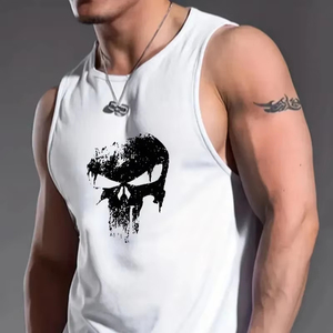 เสื้อกล้ามพิมพ์ลายกะโหลก3D แขนกุดสไตล์ฮิปฮอปสำหรับผู้ชายเสื้อยืดแฟชั่นสำหรับใส่ไปยิมเล่นฟิตเนสวิ่งสำหรับฤดูร้อน - Product Image 4