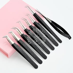 Professional Eyelash Extension Tweezer 90 Degree Fiber Tip Lashes Fine X Boot Volume Isolation Nonslip Grip Salon <b>Tool</b> - Product Image 1