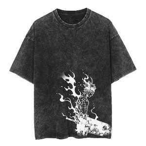 Precio al por mayor Full DTG Printing Men T Shirt Ropa deportiva Custom Made Full Acid Wash 3D Impreso Camiseta de manga corta para hombres - Product Image 6