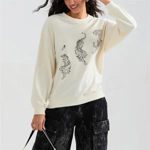 Sudaderas con estampado de tigre para mujer, Jersey gráfico informal, camisetas de gran tamaño, ropa de calle para salir - Product Image 3