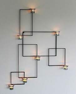 Portavelas de Pared de Metal con Diseño Único, Marco Hexagonal de Lujo, Decoración Moderna y Minimalista para Sala de Estar - Product Image 6