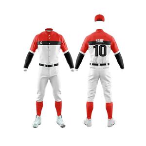 Vente en gros d'ensembles d'uniformes de baseball avec maillot et pantalon en tissu polyester de qualité supérieure pour les équipes et les compétitions - Product Image 1