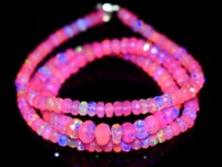 Collier de perles facettées en opale éthiopienne rose AAA, 4-5 mm, collier en opale de feu Welo naturelle, bijoux en opale perlée en gros, 16 pouces